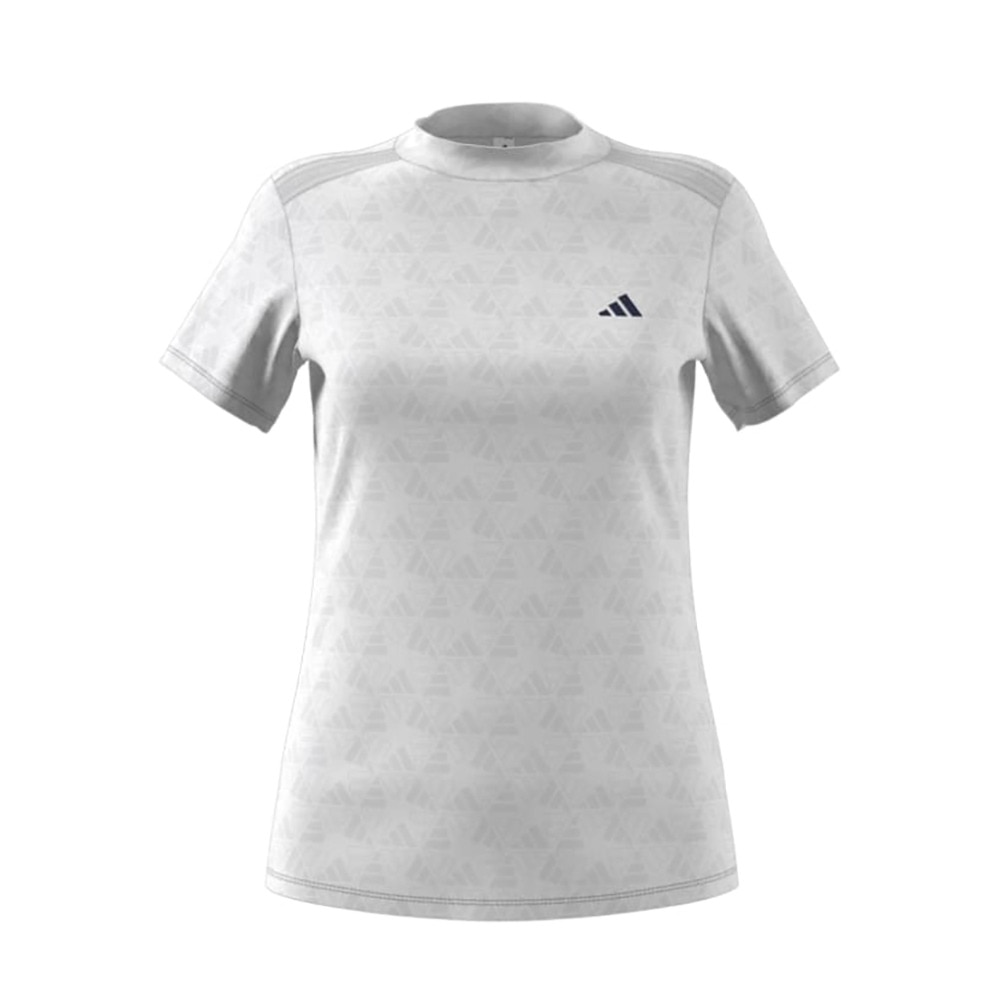 アディダス（adidas）（レディース）モックネック ゴルフ 半袖 BOSロゴ柄デボス モックネック半袖シャツ KTI74-JF4556W