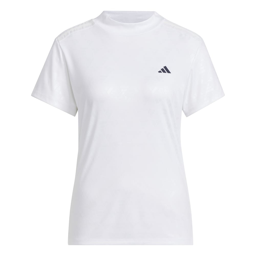 アディダス（adidas）（レディース）モックネック ゴルフ 半袖 BOSロゴ柄デボス モックネック半袖シャツ KTI74-JF4556W