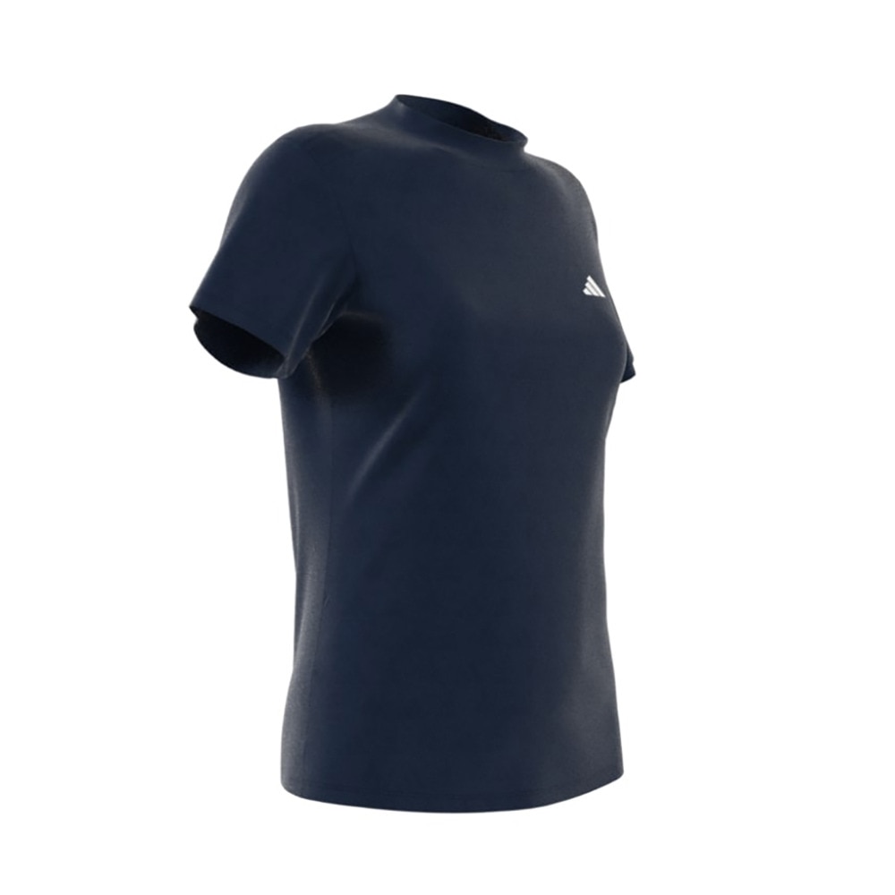 アディダス（adidas）（レディース）モックネック ゴルフ 半袖 BOSロゴ柄デボス モックネック半袖シャツ KTI74-JF4558NVY
