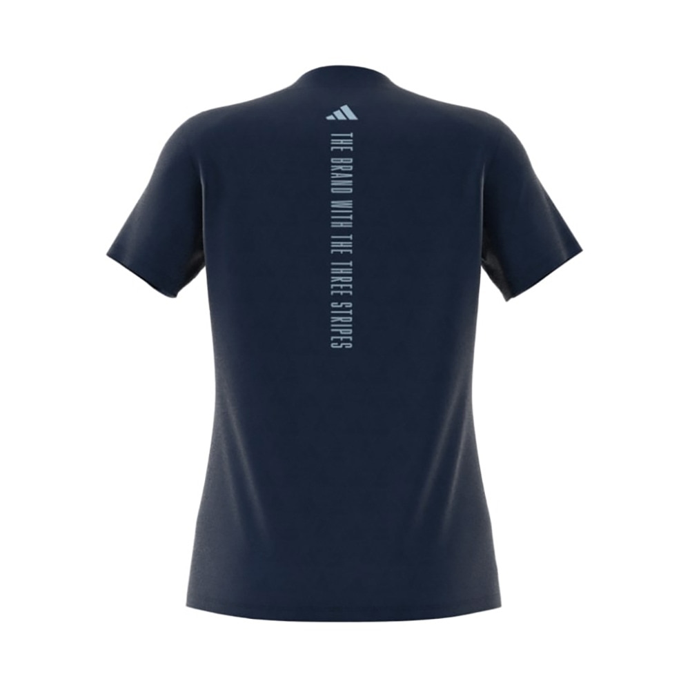 アディダス（adidas）（レディース）モックネック ゴルフ 半袖 BOSロゴ柄デボス モックネック半袖シャツ KTI74-JF4558NVY