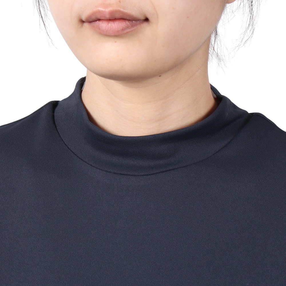 トミー ヒルフィガー ゴルフ（TOMMY HILFIGER GOLF）（レディース）ゴルフウェア 吸水速乾 抗菌防臭 フロントロゴ 半袖モックネックシャツ THLA512-NVY