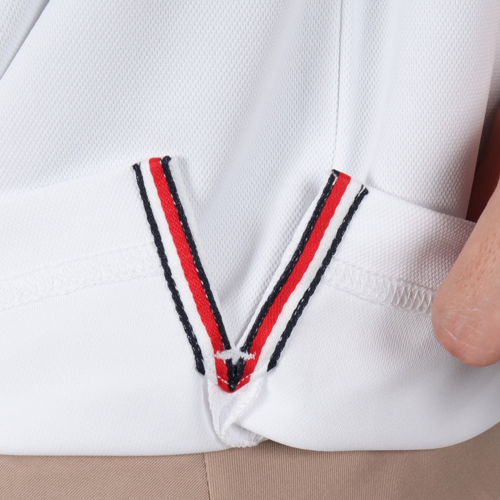 トミー ヒルフィガー ゴルフ（TOMMY HILFIGER GOLF）（レディース）ゴルフウェア 吸水速乾 抗菌防臭 フロントロゴ 半袖 モックネックシャツ THLA512-WHT