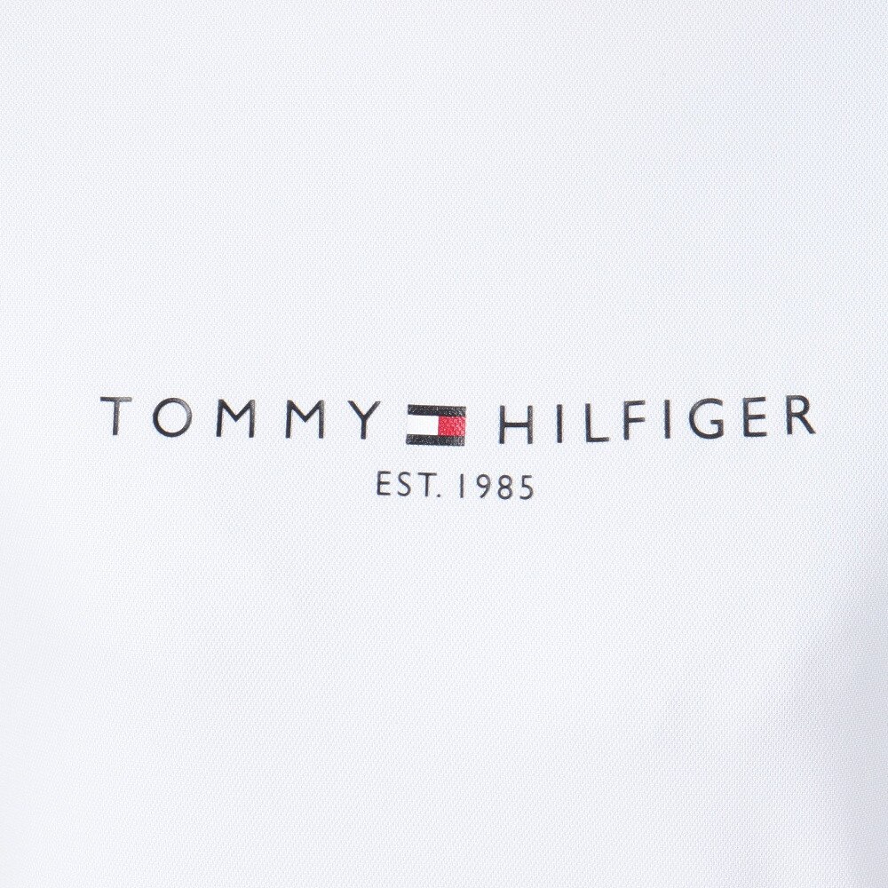 トミー ヒルフィガー ゴルフ（TOMMY HILFIGER GOLF）（レディース）ゴルフウェア 吸水速乾 抗菌防臭 フロントロゴ 半袖 モックネックシャツ THLA512-WHT