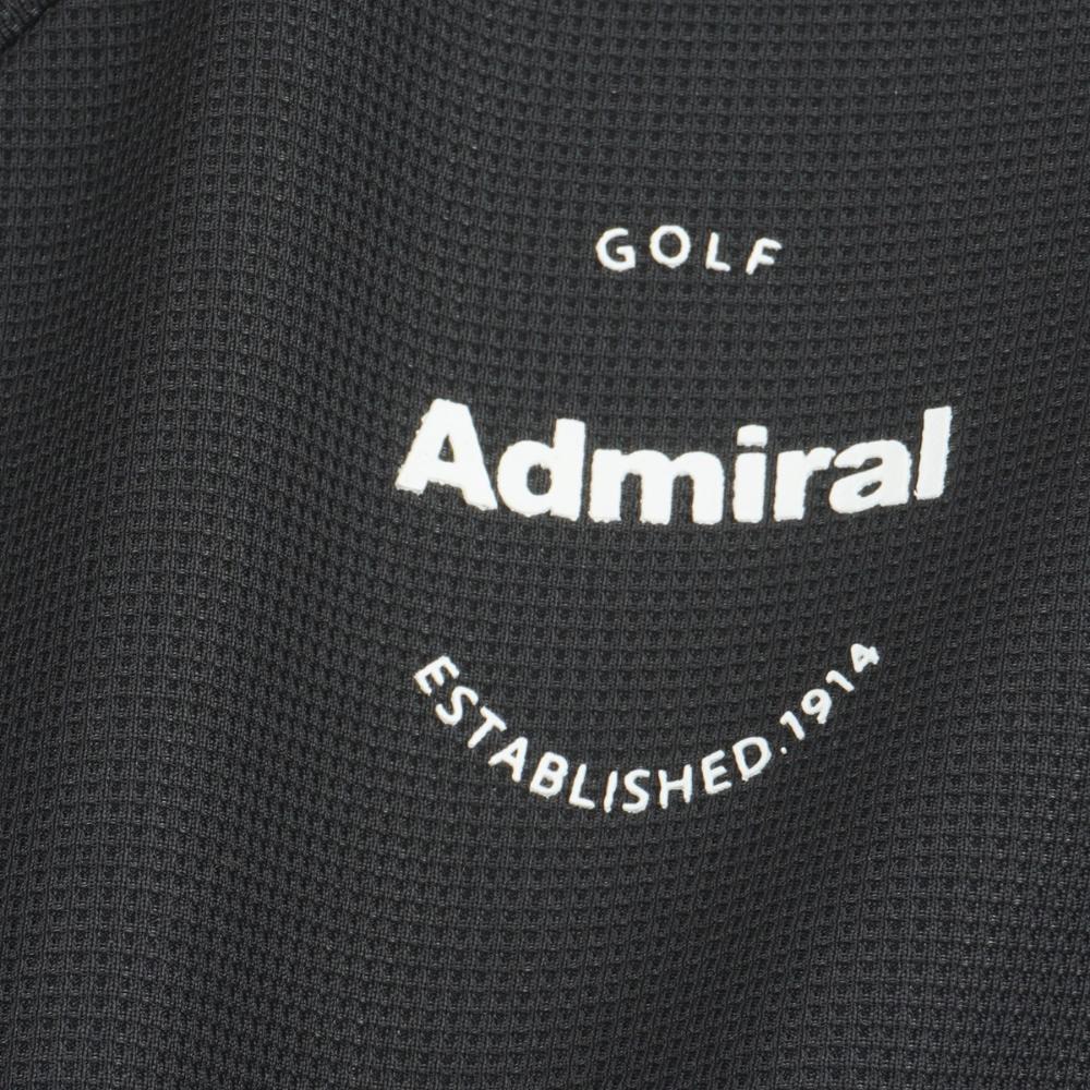 アドミラル ゴルフ（Admiral GOLF）（レディース）モックネック ゴルフ 半袖 ミニワッフル エンボスロゴ モックシャツ ADLA506-BLK
