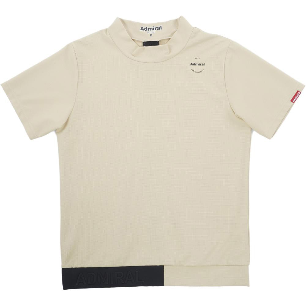 アドミラル ゴルフ（Admiral GOLF）（レディース）モックネック ゴルフ 半袖 ミニワッフル エンボスロゴ モックシャツ ADLA506-SND