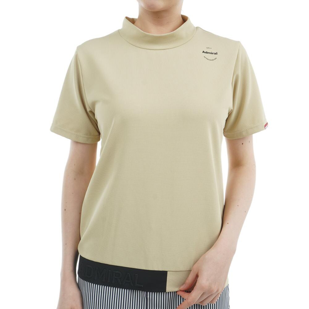 アドミラル ゴルフ（Admiral GOLF）（レディース）モックネック ゴルフ 半袖 ミニワッフル エンボスロゴ モックシャツ ADLA506-SND