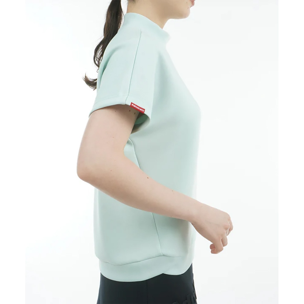 アドミラル ゴルフ（Admiral GOLF）（レディース）モックネック ゴルフ 半袖 エンボスロゴ ダンボールモックシャツ ADLA513-MGRN