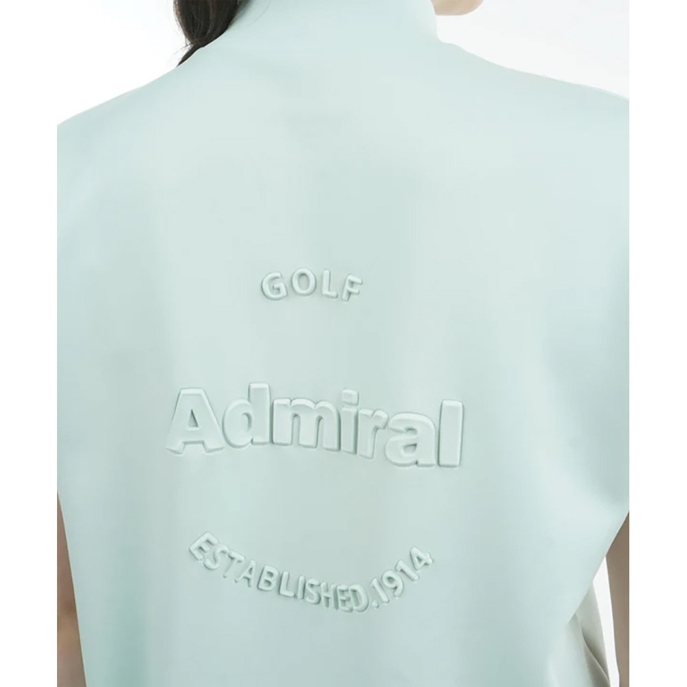 アドミラル ゴルフ（Admiral GOLF）（レディース）モックネック ゴルフ 半袖 エンボスロゴ ダンボールモックシャツ ADLA513-MGRN