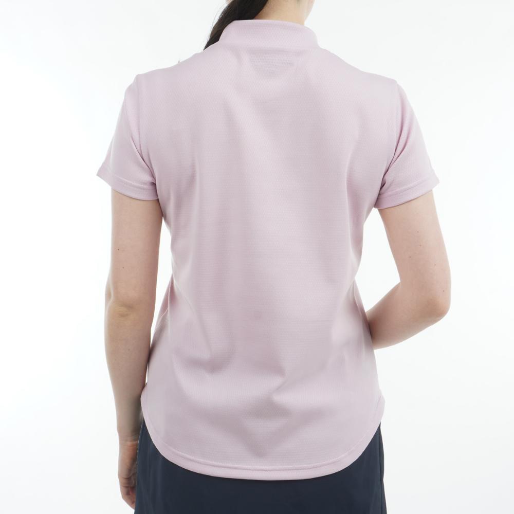 アドミラル ゴルフ（Admiral GOLF）（レディース）モックネック ゴルフ 半袖 カラタッチ ロゴプリントモックシャツ ADLA518-PNK
