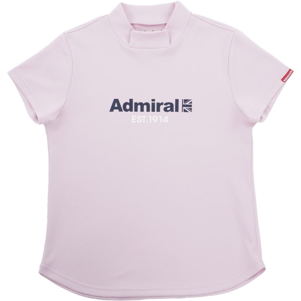 アドミラル ゴルフ（Admiral GOLF）（レディース）モックネック ゴルフ 半袖 カラタッチ ロゴプリントモックシャツ ADLA518-PNK