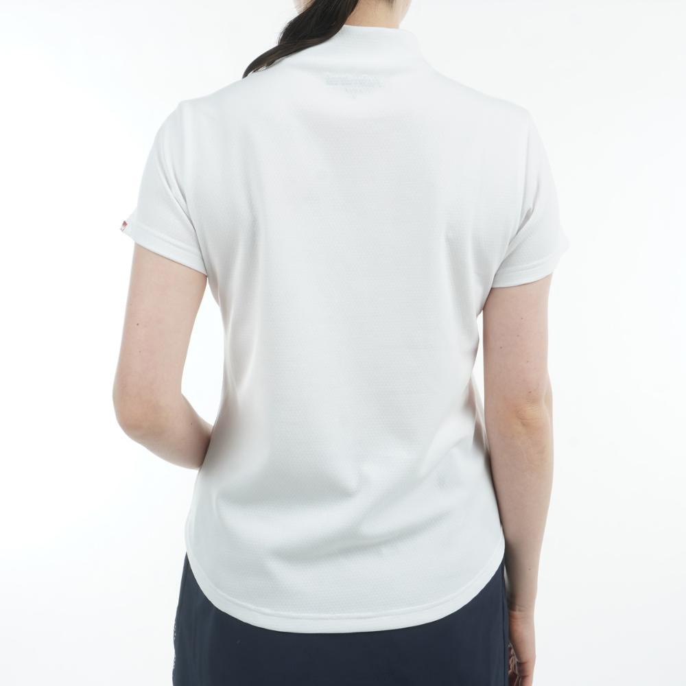 アドミラル ゴルフ（Admiral GOLF）（レディース）モックネック ゴルフ 半袖 カラタッチ ロゴプリントモックシャツ ADLA518-WHT