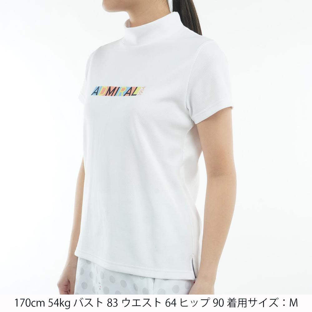 アドミラル ゴルフ（Admiral GOLF）（レディース）ゴルフウェア 半袖 カラタッチ ドライモックシャツ ADLA532-WHT