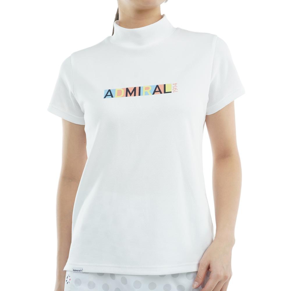 アドミラル ゴルフ（Admiral GOLF）（レディース）ゴルフウェア 半袖 カラタッチ ドライモックシャツ ADLA532-WHT