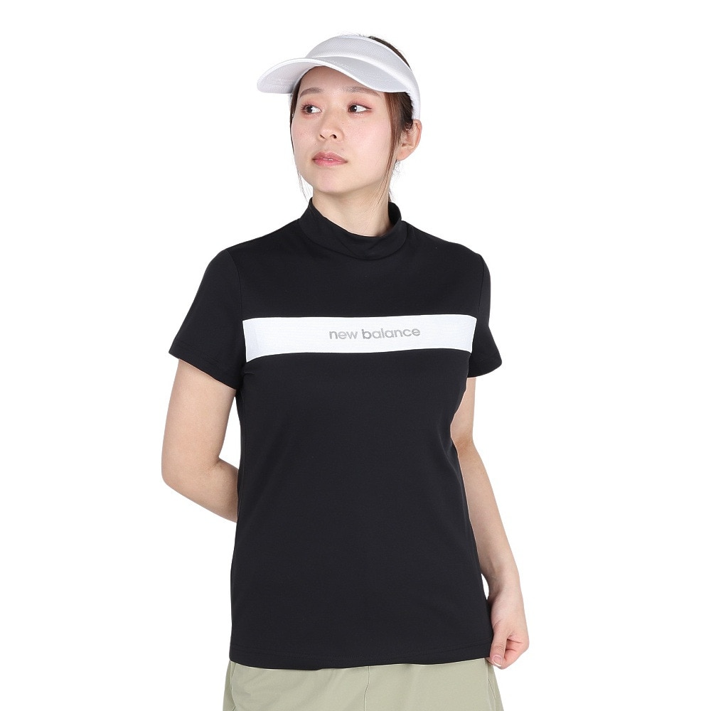 ニューバランス（new balance）（レディース）ゴルフウェア 半袖 モックネック プルオーバー 012-5166501-010