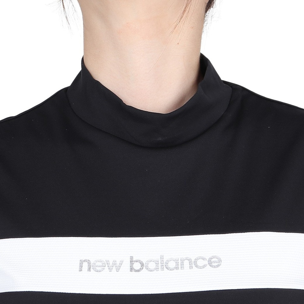 ニューバランス（new balance）（レディース）ゴルフウェア 半袖 モックネック プルオーバー 012-5166501-010