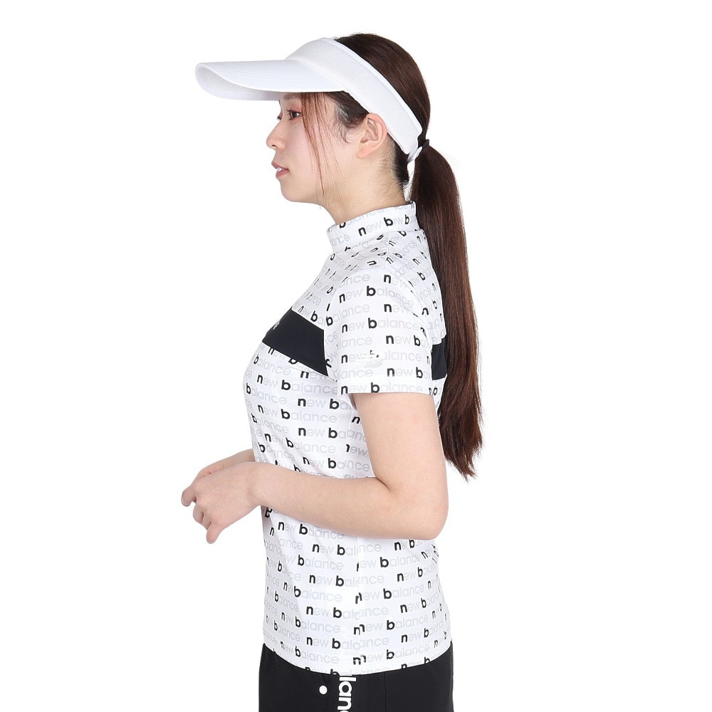 ニューバランス（new balance）（レディース）ゴルフウェア 半袖 モックネック プルオーバー 012-5166501-032
