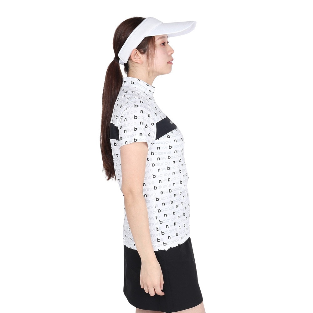 ニューバランス（new balance）（レディース）ゴルフウェア 半袖 モックネック プルオーバー 012-5166501-032