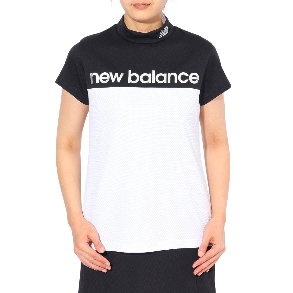 ニューバランス（new balance）（レディース）ゴルフウェア 吸水速乾 半袖 モックネック プルオーバー 012-5166503-010
