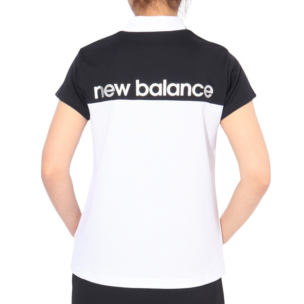 ニューバランス（new balance）（レディース）ゴルフウェア 吸水速乾 半袖 モックネック プルオーバー 012-5166503-010