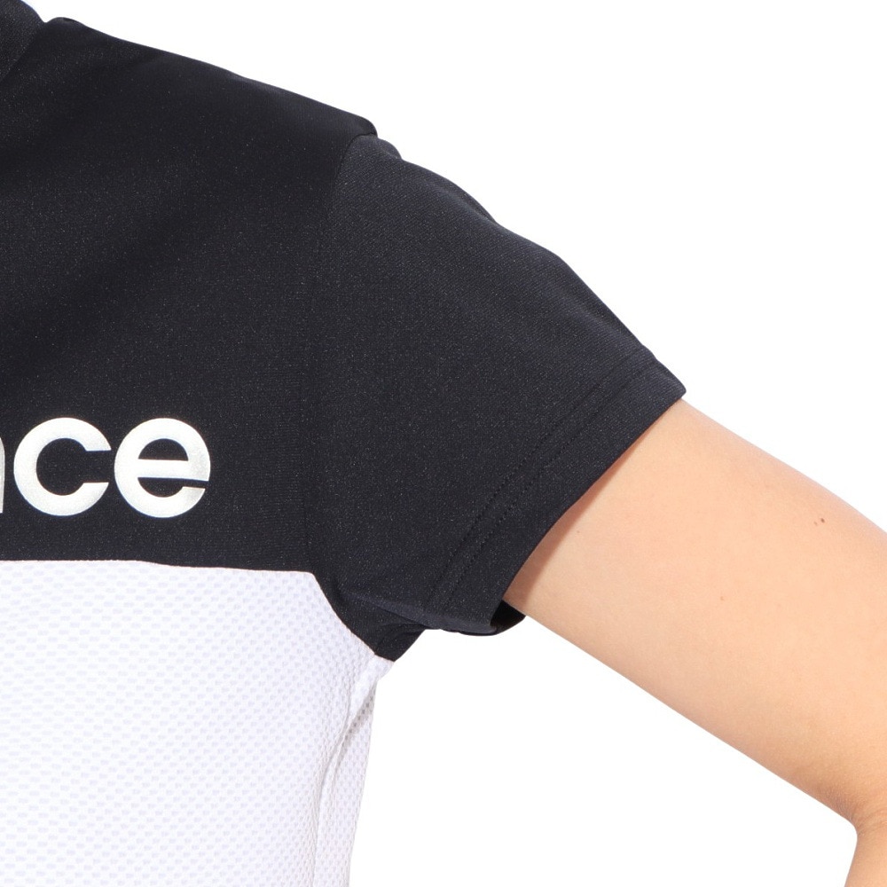 ニューバランス（new balance）（レディース）ゴルフウェア 吸水速乾 半袖 モックネック プルオーバー 012-5166503-010