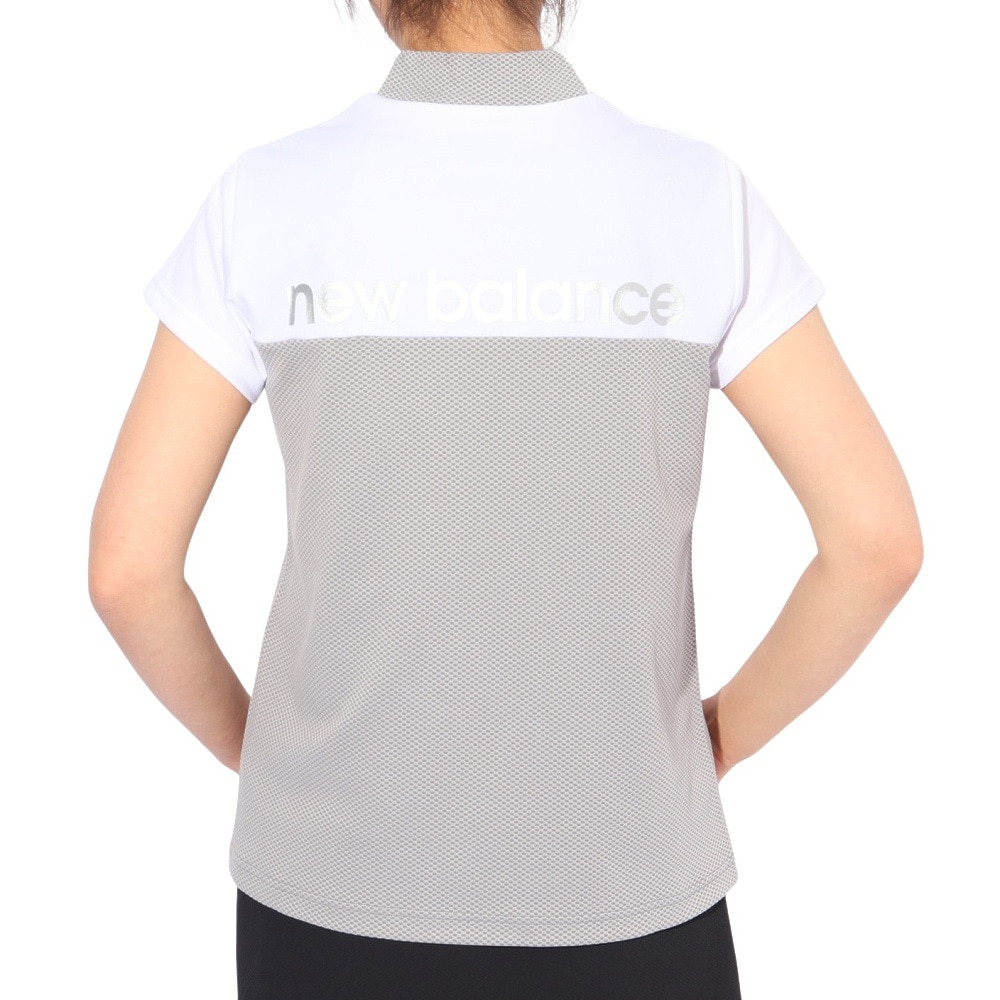 ニューバランス（new balance）（レディース）ゴルフウェア 吸水速乾 半袖 モックネック プルオーバー 012-5166503-030