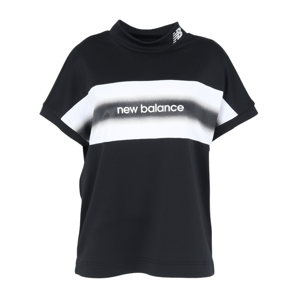 ニューバランス（new balance）（レディース）ゴルフウェア 接触冷感 フレンチスリーブ モックネックシャツ 012-5166506-010