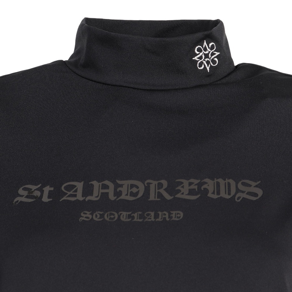 セントアンドリュース（ST.ANDREWS）（レディース）モックネック ゴルフ カチオンポリエステル ベア天 半袖ハイネック 043-5167352-010