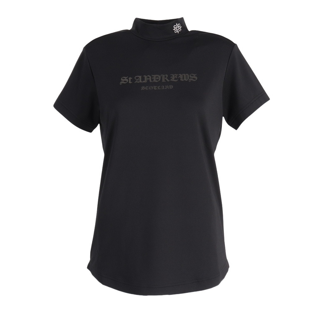 セントアンドリュース（ST.ANDREWS）（レディース）モックネック ゴルフ カチオンポリエステル ベア天 半袖ハイネック 043-5167352-010