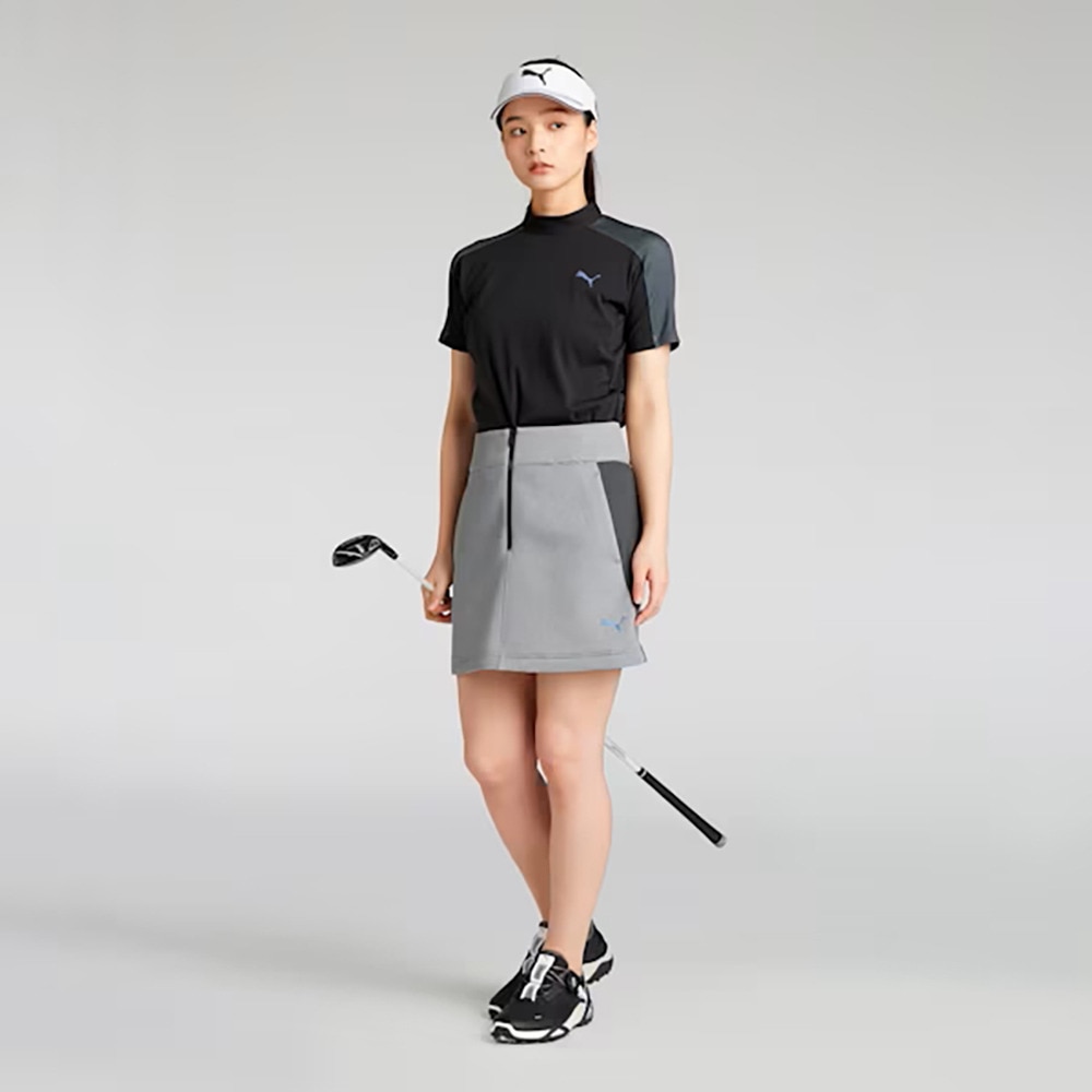 プーマ（PUMA）（レディース）ゴルフウェア PF テック ライン 3D 半袖 モックネックシャツ 633362-01