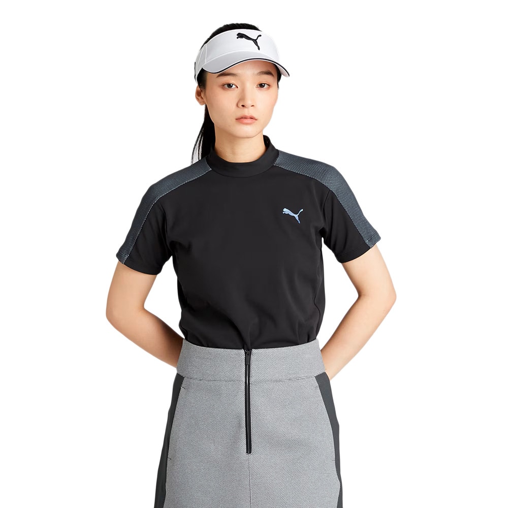プーマ（PUMA）（レディース）ゴルフウェア PF テック ライン 3D 半袖 モックネックシャツ 633362-01