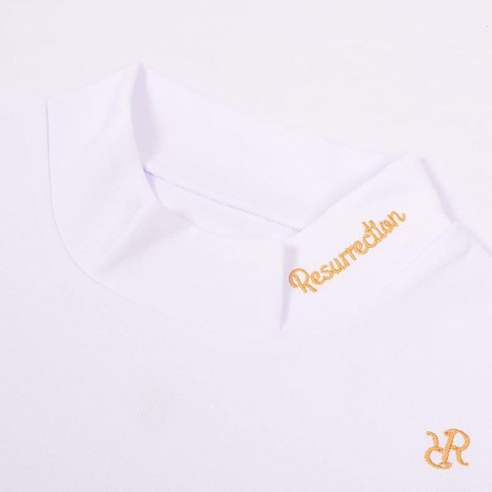 レザレクション（Resurrection）（レディース）モックネック ゴルフ 半袖 RR EBD ドルマンスリーブモックネック BE12IN17-W