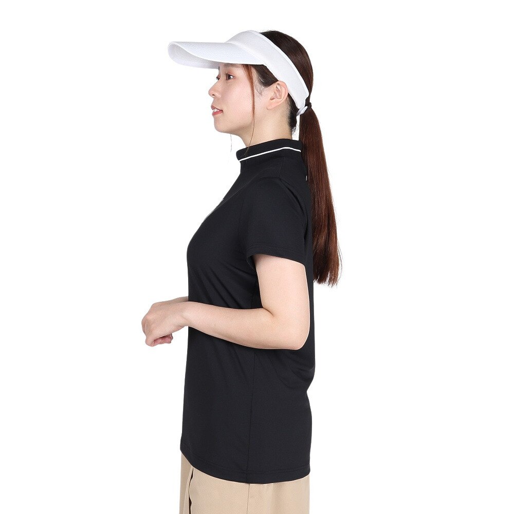 キャロウェイ（CALLAWAY）（レディース）ゴルフウェア ストレッチ UVケア 半袖モックネックシャツ C25234202-1010