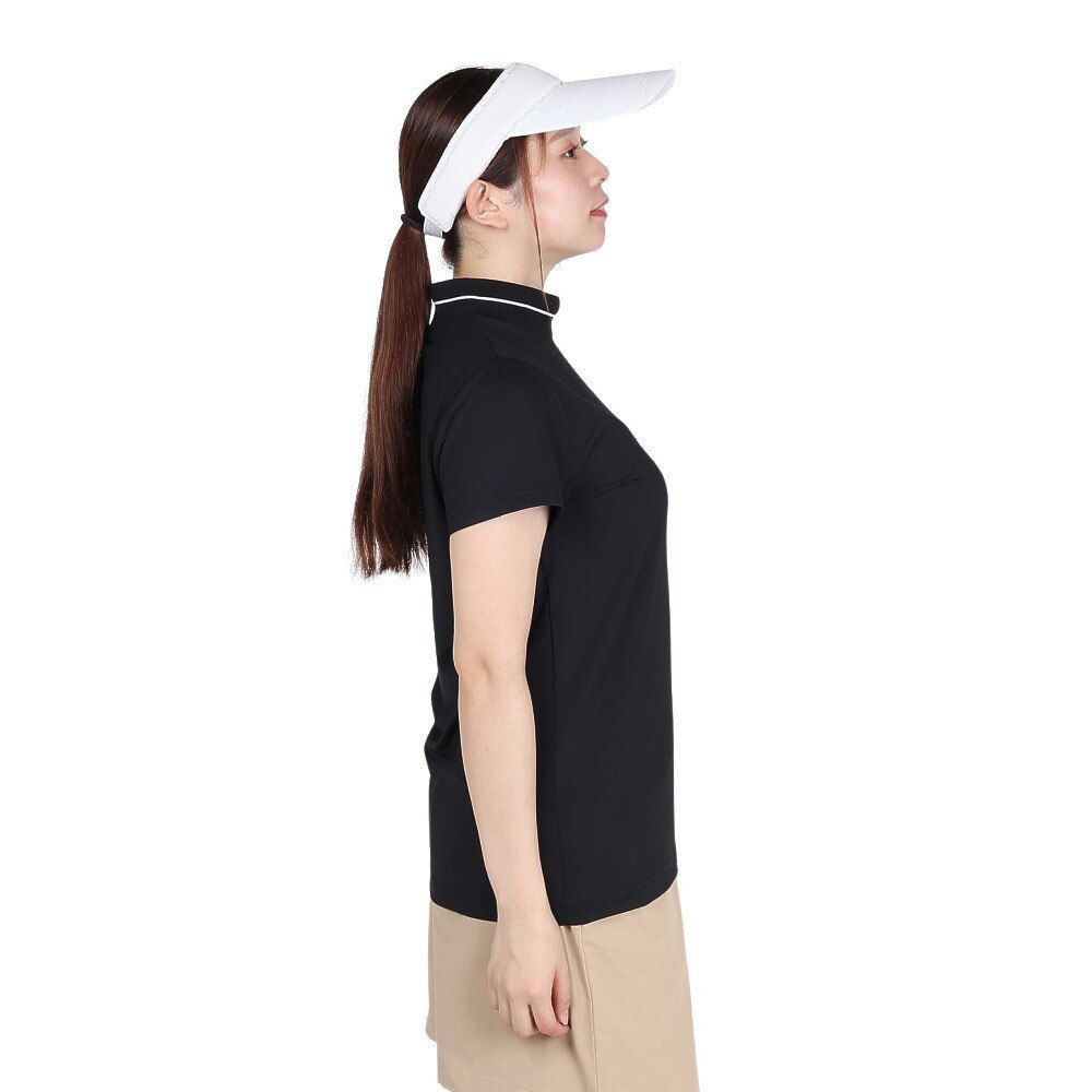 キャロウェイ（CALLAWAY）（レディース）ゴルフウェア ストレッチ UVケア 半袖モックネックシャツ C25234202-1010