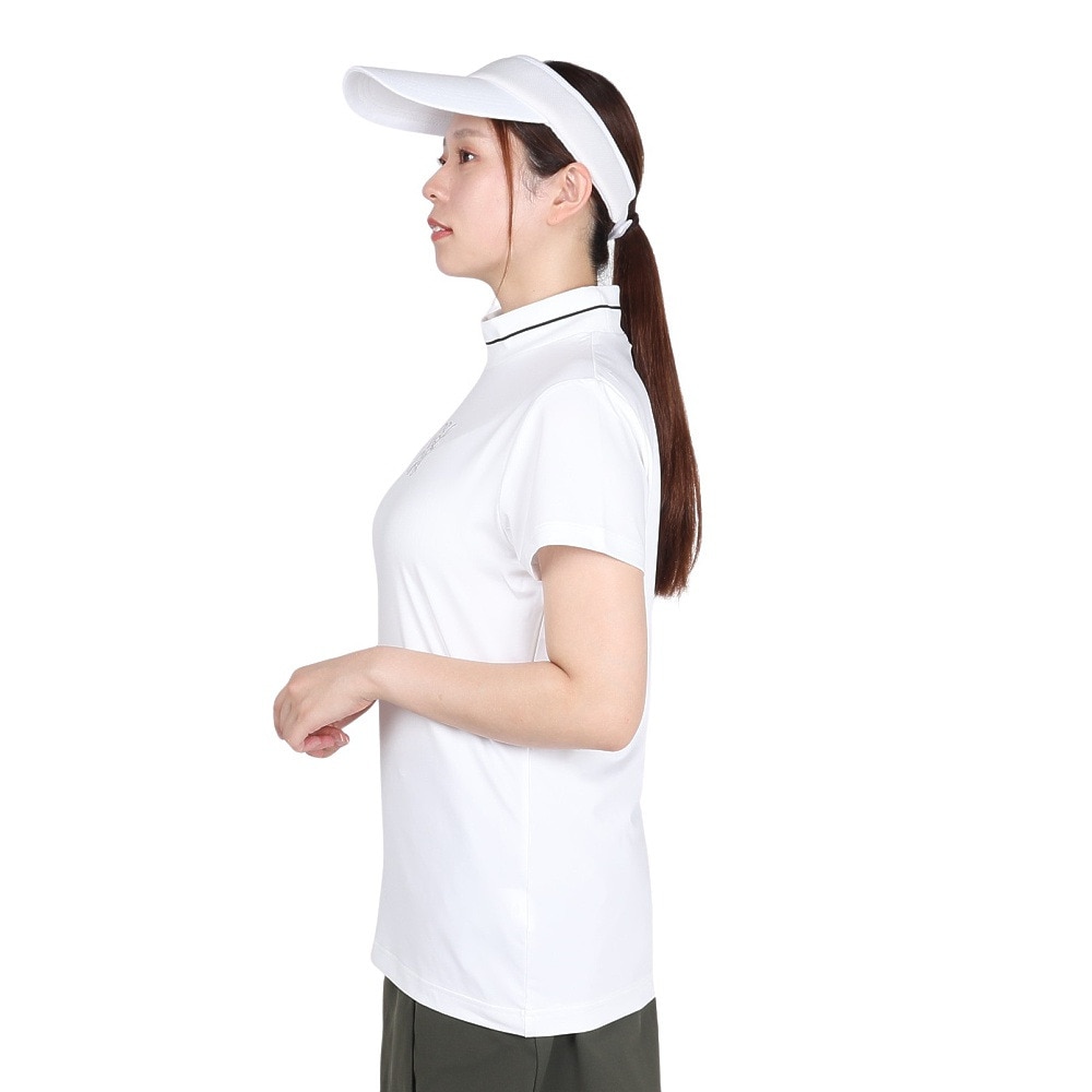 キャロウェイ（CALLAWAY）（レディース）ゴルフウェア ストレッチ UVケア 半袖モックネックシャツ C25234202-1030