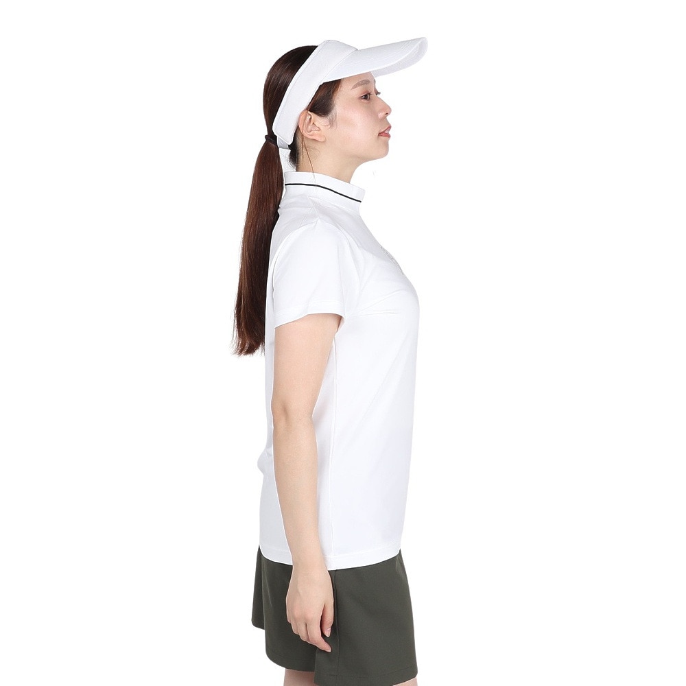 キャロウェイ（CALLAWAY）（レディース）ゴルフウェア ストレッチ UVケア 半袖モックネックシャツ C25234202-1030
