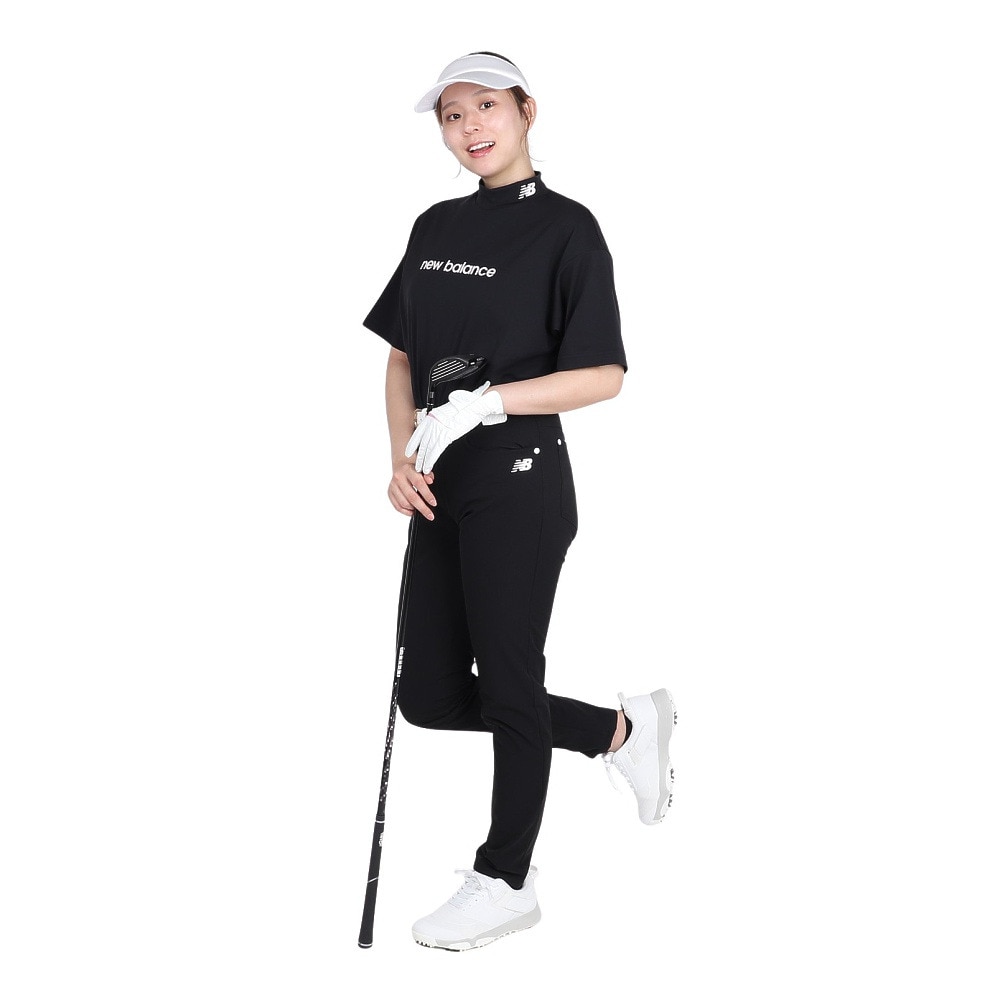 ニューバランス（new balance）（レディース）ゴルフウェア 半袖 モックネック プルオーバー 012-5266501-010
