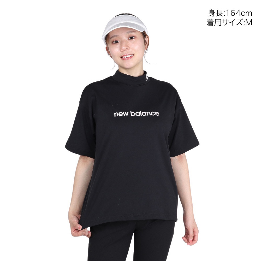 ニューバランス（new balance）（レディース）ゴルフウェア 半袖 モックネック プルオーバー 012-5266501-010