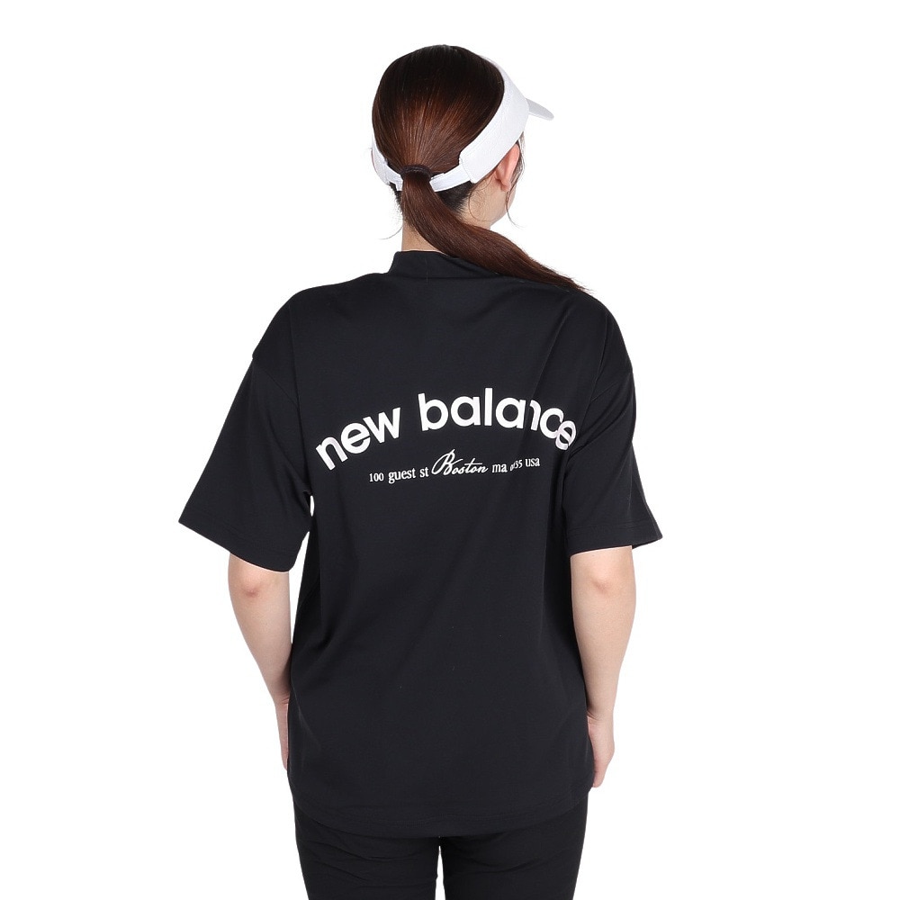 ニューバランス（new balance）（レディース）ゴルフウェア 半袖 モックネック プルオーバー 012-5266501-010