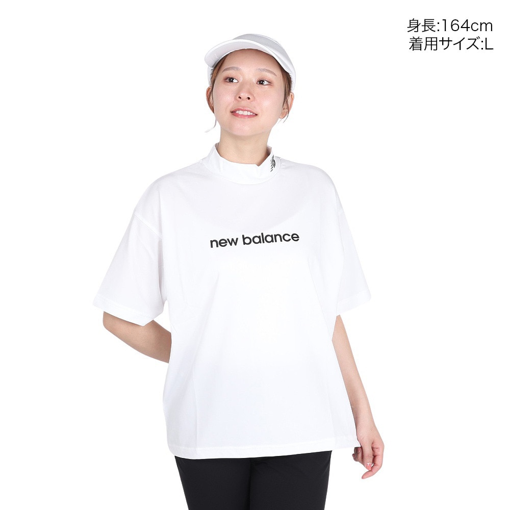 ニューバランス（new balance）（レディース）ゴルフウェア 半袖 モックネック プルオーバー 012-5266501-030