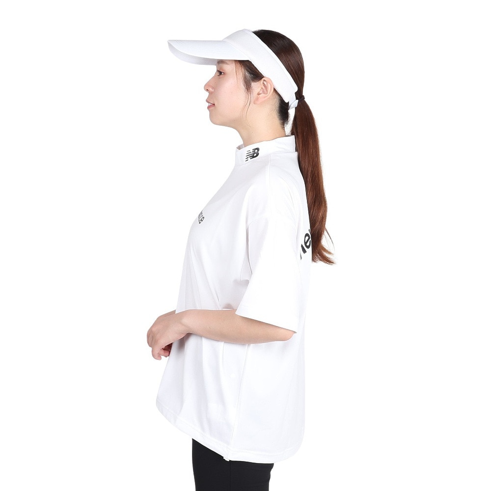ニューバランス（new balance）（レディース）ゴルフウェア 半袖 モックネック プルオーバー 012-5266501-030