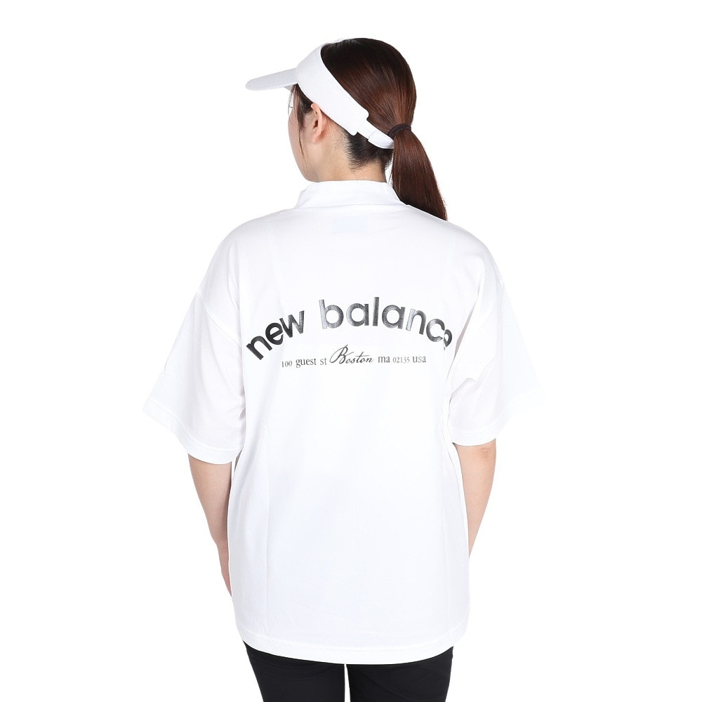 ニューバランス（new balance）（レディース）ゴルフウェア 半袖 モックネック プルオーバー 012-5266501-030
