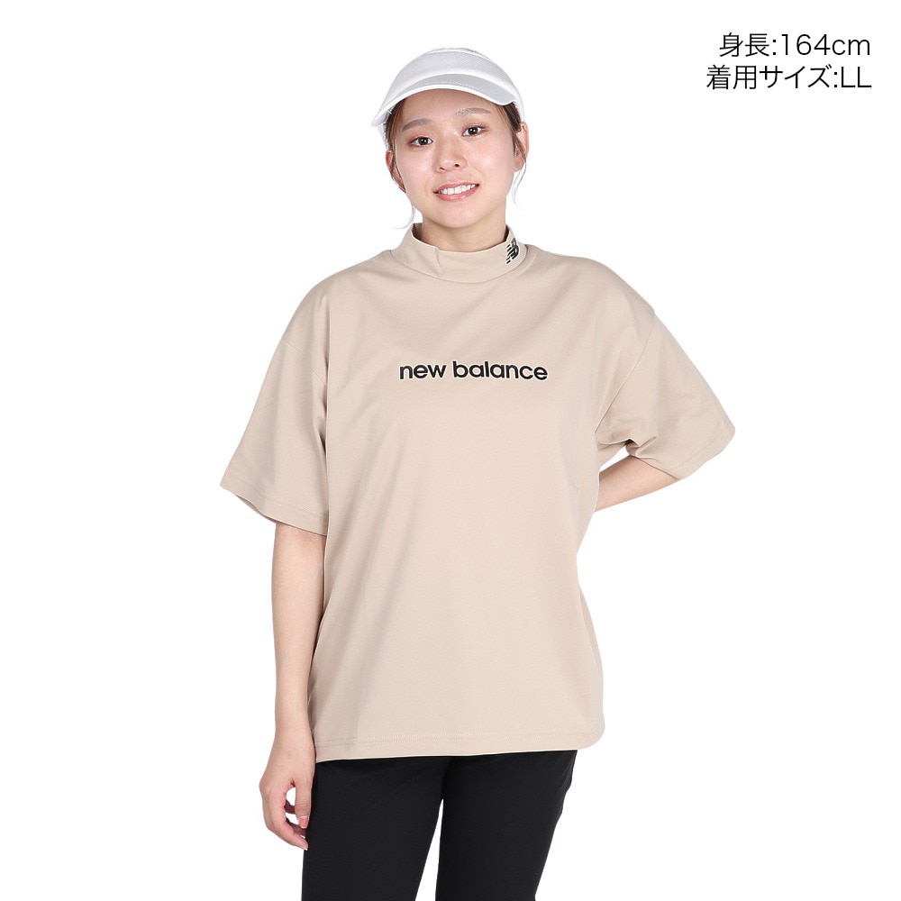 ニューバランス（new balance）（レディース）ゴルフウェア 半袖 モックネック プルオーバー 012-5266501-043