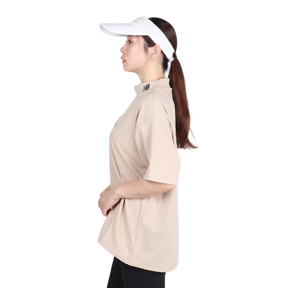 ニューバランス（new balance）（レディース）ゴルフウェア 半袖 モックネック プルオーバー 012-5266501-043