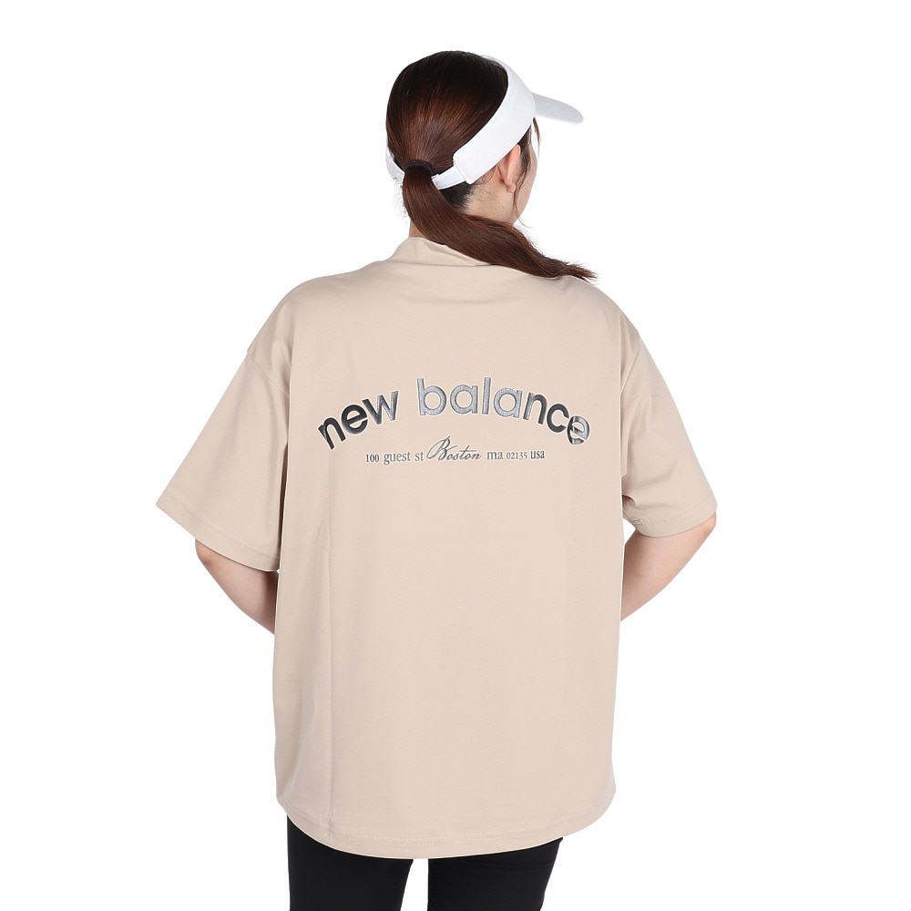 ニューバランス（new balance）（レディース）ゴルフウェア 半袖 モックネック プルオーバー 012-5266501-043