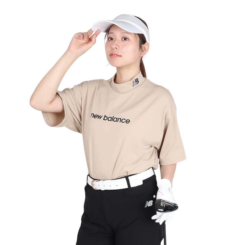 ニューバランス（new balance）（レディース）ゴルフウェア 半袖 モックネック プルオーバー 012-5266501-043