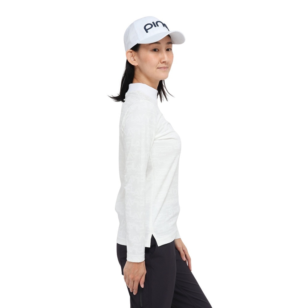 ピン（PING）（レディース）モックネック ゴルフ ロゴジャカード