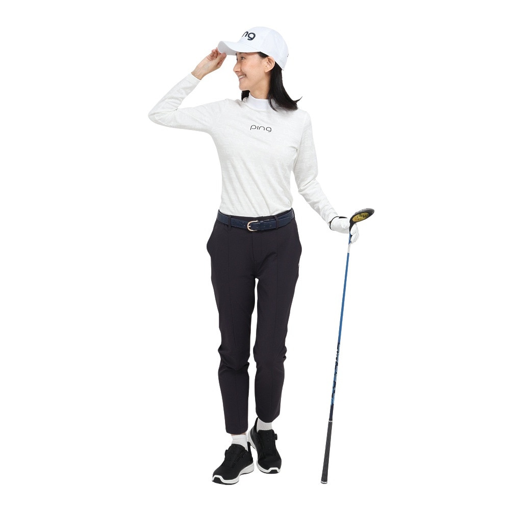 ピン（PING）（レディース）モックネック ゴルフ ロゴジャカード