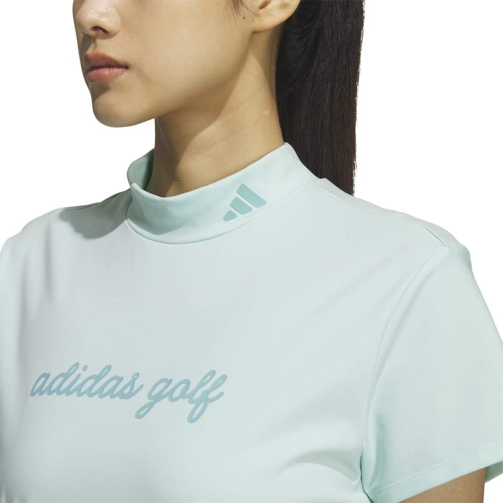 アディダス（adidas）（レディース）ゴルフ HEAT. RDY モックネック 半袖シャツ JWJ93-JM3005 LBLU