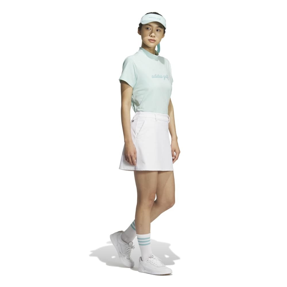 アディダス（adidas）（レディース）ゴルフ HEAT. RDY モックネック 半袖シャツ JWJ93-JM3005 LBLU