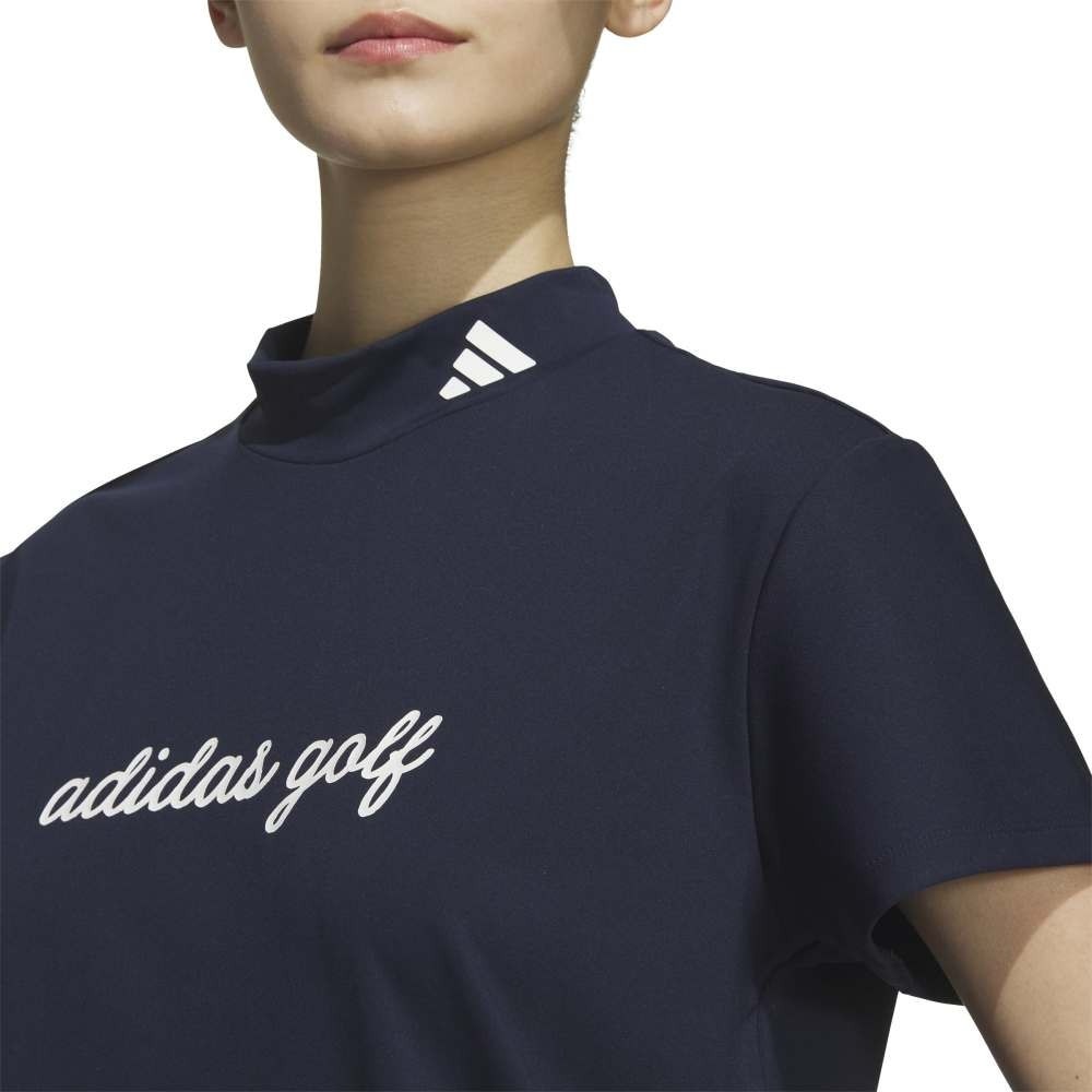 アディダス（adidas）（レディース）ゴルフ HEAT. RDY モックネック 半袖シャツ JWJ93-JM3006 NVY